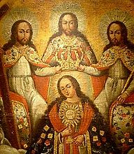 Редкое троекратное изображение фигуры Иисуса Христа, символизирующее Святую Троицу, XVI век, частная коллекция — Бразилия