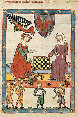 Маркграф Оттон IV Бранденбургский в Манесском кодексе (ок. 1300)