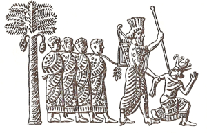 Царь Персии Камбиз II наказывает египетского фараона Псамметиха III. Персидское изображение VI века до н.э.