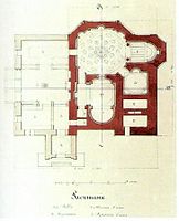 Монигетти И. Первоначальный план-проект Турецкой бани, 1848