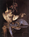 Натюрморт с охотничьим снаряжением и битой птицей (1668)