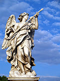 Ангел с копьём. 1668—1669. Мрамор. Мост Сант-Анджело, Рим