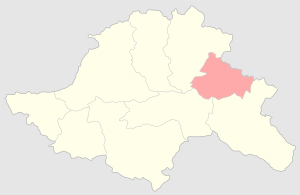 Телавский уезд на карте