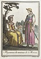 Подмосковные крестьянки, иллюстрация из книги «Costumes de Différents Pays» ок. 1797 г.