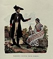 Супружеская пара из Бзенеца (Южноморавский край), иллюстрация из книги «Peasant art in Austria and Hungary», 1911 год