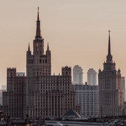 Вид на московские высотки. 2014 год