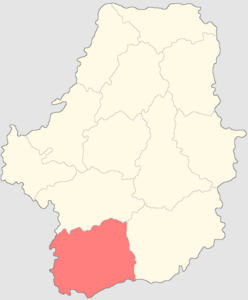 Новосильский уезд на карте