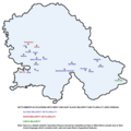 Население Воеводины в 2002 году: на карте отмечены населённые пункты, где большинство населения составляют чехи, словаки[sr] и русины[sr]