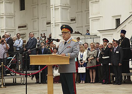 Вручение дипломов воспитанникам московских военных училищ, 20 июня 2015.
