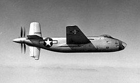 XB-42 в полёте