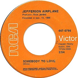 Обложка сингла Jefferson Airplane «Somebody to Love» (1967)