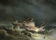 К. В. Круговихин «Крушение корабля „Ингерманланд“ 30 августа 1842 года у берегов Норвегии», 1843 год