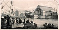 Спуск на воду 84-пушечного корабля «Прохор», 1851 год