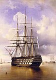 Корабль «Император Александр» на картине Ф. Перро, 1840 год