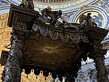 Фестоны кивория в интерьере Собора Святого Петра в Риме. 1624—1633. Архитектор Дж. Л. Бернини