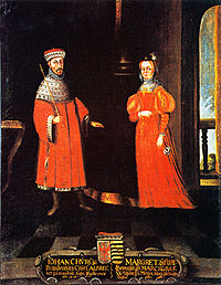 Маргарита Саксонская со своим супругом Иоганном Цицероном. 1625