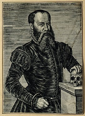 Портрет Бекануса: фронтиспис к изданию сочинений 1580 года. Гравюра Яна Вирикса