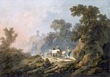 Пейзаж с пастушками и стадом. Ок. 1783 г. Холст, масло. Лувр, Париж