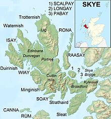 A map of Skye and the surrounding islands