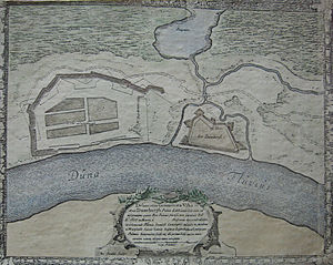 План Динабурга в 1655 году