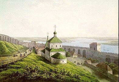 Церковь Симеона Столпника на картине А. Е. Мартынова (1806)