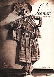 Карсавина на обложке журнала «Scenen». 1927 г.