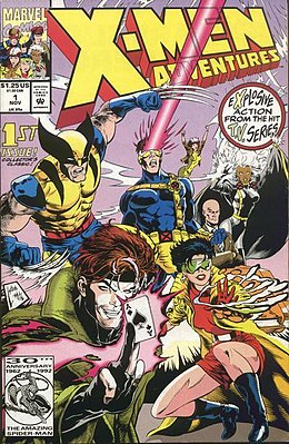 Обложка X-Men Adventures (том 1) #1 (ноябрь 1992). Художник Стив Лайтл.