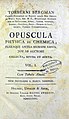 Opuscula physica et chemica, 1779