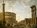 Римское каприччи: Колизей и другие памятники. 1735. Холст, масло. Художественный музей Индианаполиса, США