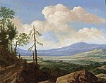 Панорамный холмистый пейзаж. 1654.