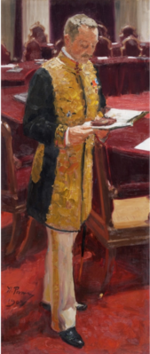 Портрет работы Ильи Репина, 1903 г. Этюд к картине «Торжественное заседание Государственного совета 7 мая 1901 года»