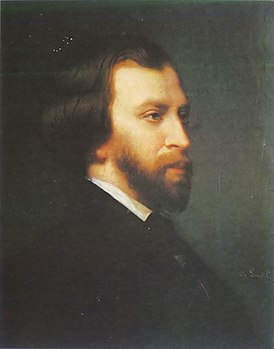 Шарль Ландель. Портрет Альфреда де Мюссе. 1854.