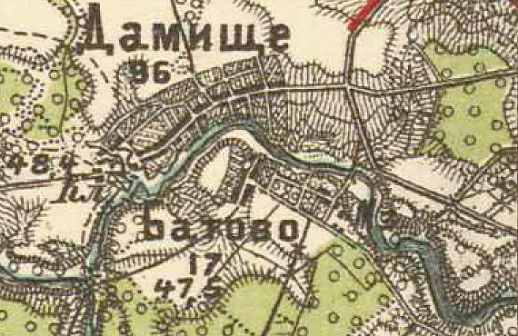 План деревни Батово. 1913 год