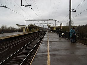 Пл. Ульянка, вид в сторону ст. Лигово