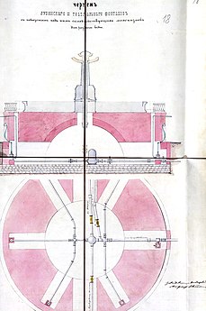 Чертёж Никольского и Петровского фонтанов, 1876 год