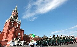 На военном параде, посвящённом 65-летию Победы в Великой Отечественной войне. Москва, 9 мая 2010 года