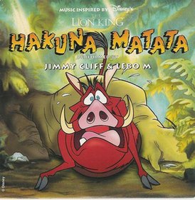 Обложка сингла Джимми Клиффа и Лебо М. «Hakuna Matata» ()