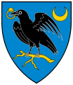 Герб венгерского трансильванского рода Хуньяди, от которого, по одной из распространённых теорий, произошёл герб Валахии
