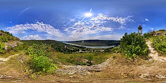 панорамное фото с круговым обзором от Башни Ветров, высота около 200 метров