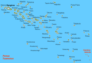 Туамоту-Гамбье на карте