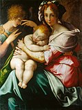 Мадонна с Младенцем и ангел. Ок. 1538 г. Королевская коллекция, Великобритания