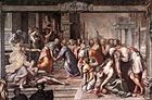 Встреча Марии и Елизаветы. 1538. Фреска церкви Сан-Джованни-Баттиста-Деколлато, Рим