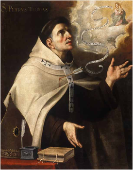 Хуан дель Сантисимо Сакраменто. «Святой Пётр Тома» (1670—1680). Музей изящных искусств, Кордова.