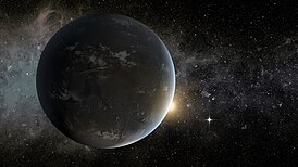 Планеты Kepler-62 e и Kepler-62 f в представлении художника.