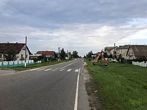 Въезд в деревню по улице Школьная, июль 2018 года