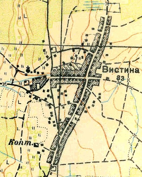 План деревни Вистино. 1930 год