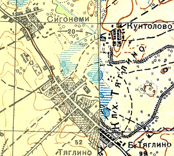 План деревни Тяглино. 1931 год