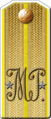 Подпоручик Малороссийского 10-го гренадёрского полка: снаружи - белый (цвет подкладки), внутри - желтый (цвет боковых кантов и просветов)