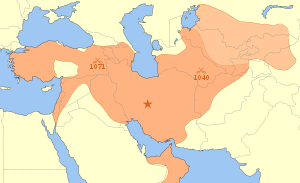 Империя в 1092 году, после смерти Мелик-шаха I.