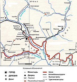 Карта центральной части Бумтанга